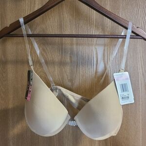 Maidenform Invisible Options Front-Close Demi Bra in beige